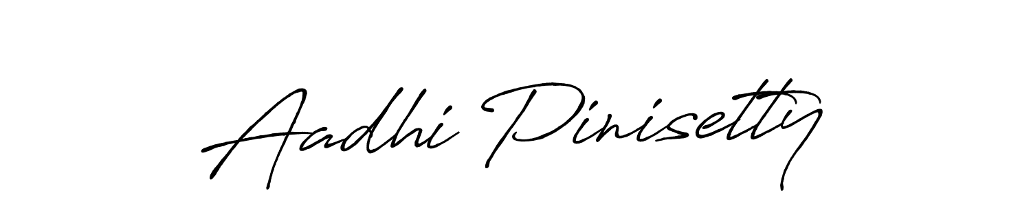 Make a beautiful signature design for name Aadhi Pinisetty. With this signature (Antro_Vectra_Bolder) style, you can create a handwritten signature for free. Aadhi Pinisetty signature style 7 images and pictures png