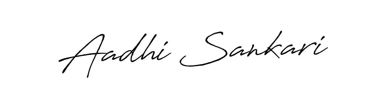 How to make Aadhi Sankari name signature. Use Antro_Vectra_Bolder style for creating short signs online. This is the latest handwritten sign. Aadhi Sankari signature style 7 images and pictures png