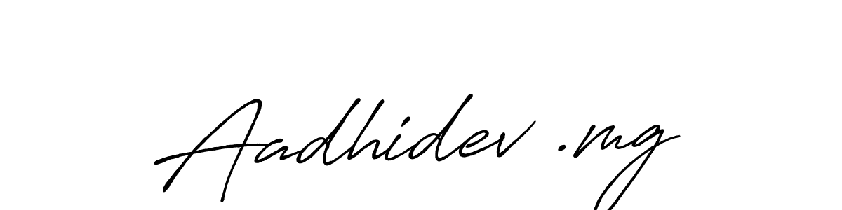 Use a signature maker to create a handwritten signature online. With this signature software, you can design (Antro_Vectra_Bolder) your own signature for name Aadhidev .mg. Aadhidev .mg signature style 7 images and pictures png