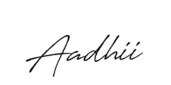 How to make Aadhii signature? Antro_Vectra_Bolder is a professional autograph style. Create handwritten signature for Aadhii name. Aadhii signature style 7 images and pictures png
