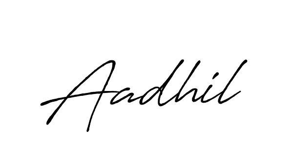 Create a beautiful signature design for name Aadhil. With this signature (Antro_Vectra_Bolder) fonts, you can make a handwritten signature for free. Aadhil signature style 7 images and pictures png