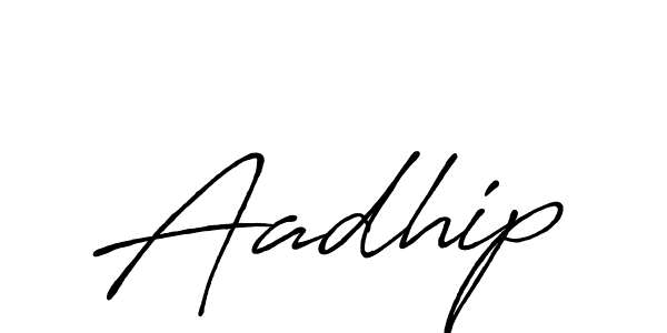 Also we have Aadhip name is the best signature style. Create professional handwritten signature collection using Antro_Vectra_Bolder autograph style. Aadhip signature style 7 images and pictures png