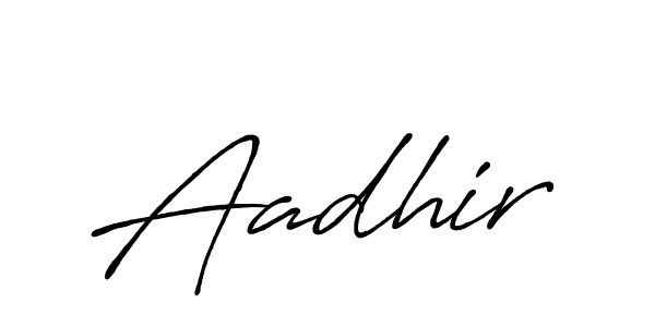 Use a signature maker to create a handwritten signature online. With this signature software, you can design (Antro_Vectra_Bolder) your own signature for name Aadhir. Aadhir signature style 7 images and pictures png