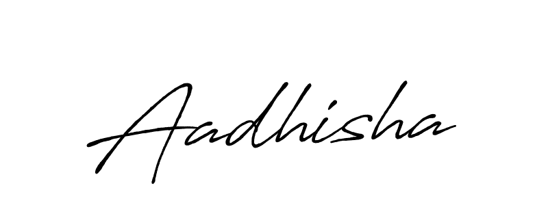 How to make Aadhisha name signature. Use Antro_Vectra_Bolder style for creating short signs online. This is the latest handwritten sign. Aadhisha signature style 7 images and pictures png