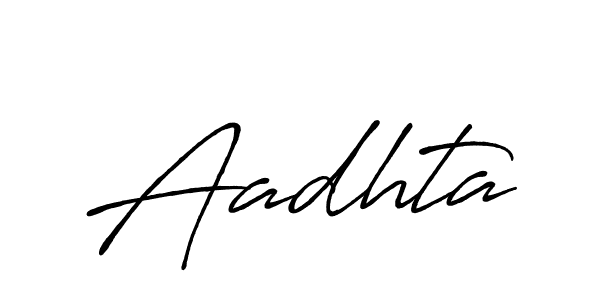 Aadhta stylish signature style. Best Handwritten Sign (Antro_Vectra_Bolder) for my name. Handwritten Signature Collection Ideas for my name Aadhta. Aadhta signature style 7 images and pictures png
