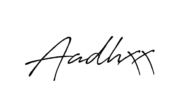 Use a signature maker to create a handwritten signature online. With this signature software, you can design (Antro_Vectra_Bolder) your own signature for name Aadhxx. Aadhxx signature style 7 images and pictures png