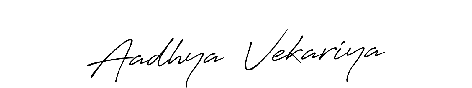 Create a beautiful signature design for name Aadhya  Vekariya. With this signature (Antro_Vectra_Bolder) fonts, you can make a handwritten signature for free. Aadhya  Vekariya signature style 7 images and pictures png