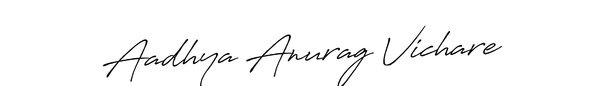 Create a beautiful signature design for name Aadhya Anurag Vichare. With this signature (Antro_Vectra_Bolder) fonts, you can make a handwritten signature for free. Aadhya Anurag Vichare signature style 7 images and pictures png