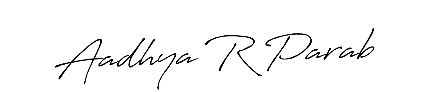 How to make Aadhya R Parab signature? Antro_Vectra_Bolder is a professional autograph style. Create handwritten signature for Aadhya R Parab name. Aadhya R Parab signature style 7 images and pictures png