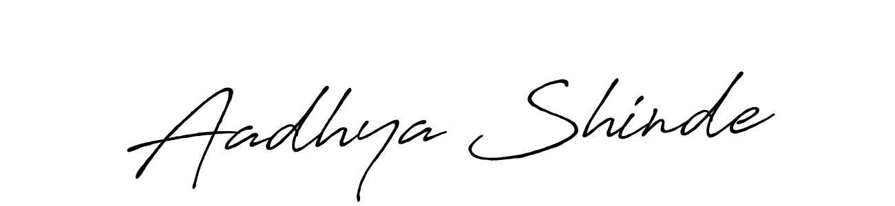 Make a beautiful signature design for name Aadhya Shinde. With this signature (Antro_Vectra_Bolder) style, you can create a handwritten signature for free. Aadhya Shinde signature style 7 images and pictures png