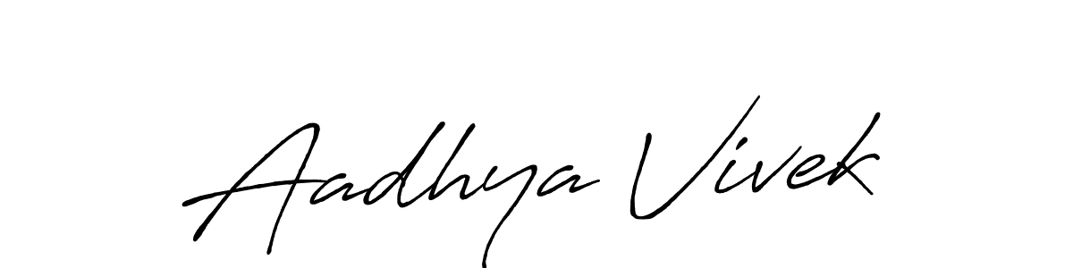 Make a beautiful signature design for name Aadhya Vivek. Use this online signature maker to create a handwritten signature for free. Aadhya Vivek signature style 7 images and pictures png