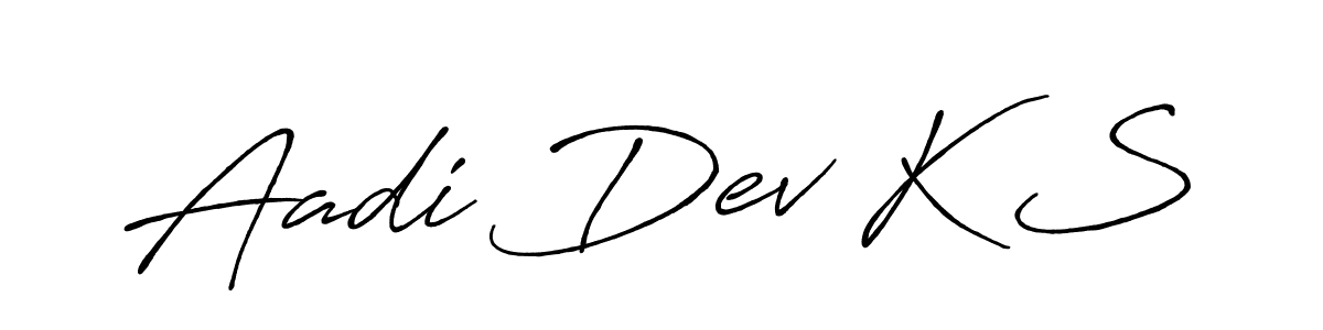 You can use this online signature creator to create a handwritten signature for the name Aadi Dev K S. This is the best online autograph maker. Aadi Dev K S signature style 7 images and pictures png