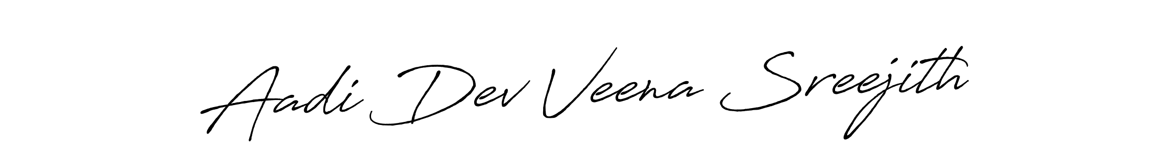 Design your own signature with our free online signature maker. With this signature software, you can create a handwritten (Antro_Vectra_Bolder) signature for name Aadi Dev Veena Sreejith. Aadi Dev Veena Sreejith signature style 7 images and pictures png