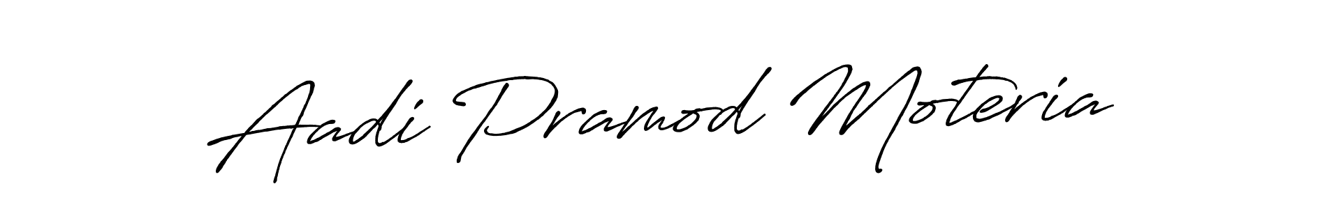 Use a signature maker to create a handwritten signature online. With this signature software, you can design (Antro_Vectra_Bolder) your own signature for name Aadi Pramod Moteria. Aadi Pramod Moteria signature style 7 images and pictures png