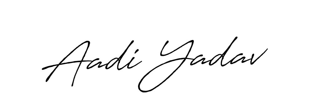 You should practise on your own different ways (Antro_Vectra_Bolder) to write your name (Aadi Yadav) in signature. don't let someone else do it for you. Aadi Yadav signature style 7 images and pictures png