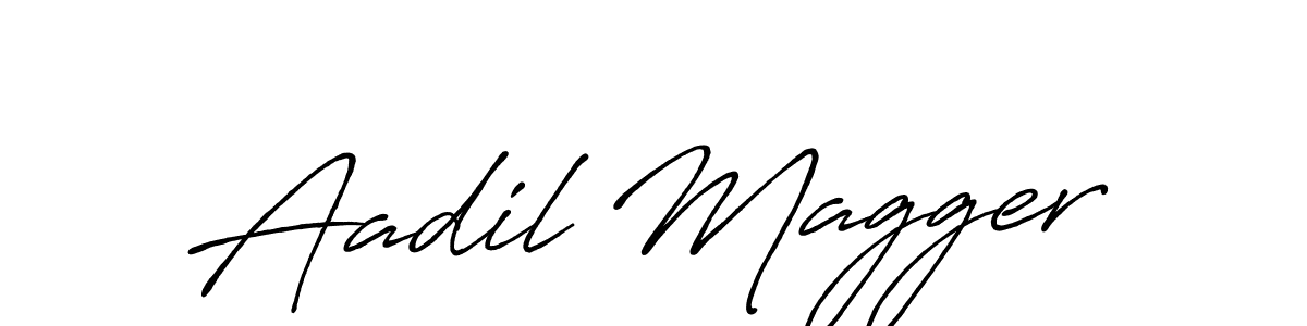 How to make Aadil Magger signature? Antro_Vectra_Bolder is a professional autograph style. Create handwritten signature for Aadil Magger name. Aadil Magger signature style 7 images and pictures png