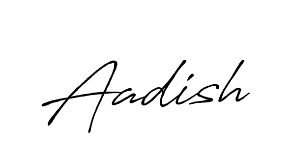 How to make Aadish name signature. Use Antro_Vectra_Bolder style for creating short signs online. This is the latest handwritten sign. Aadish signature style 7 images and pictures png