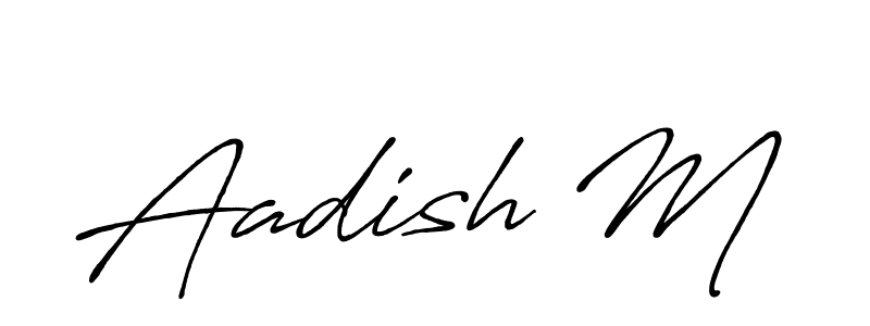 Antro_Vectra_Bolder is a professional signature style that is perfect for those who want to add a touch of class to their signature. It is also a great choice for those who want to make their signature more unique. Get Aadish M name to fancy signature for free. Aadish M signature style 7 images and pictures png