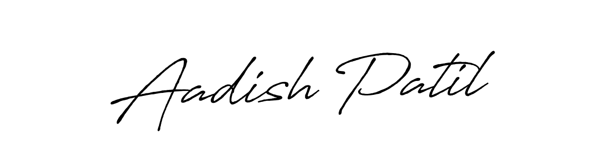 Use a signature maker to create a handwritten signature online. With this signature software, you can design (Antro_Vectra_Bolder) your own signature for name Aadish Patil. Aadish Patil signature style 7 images and pictures png