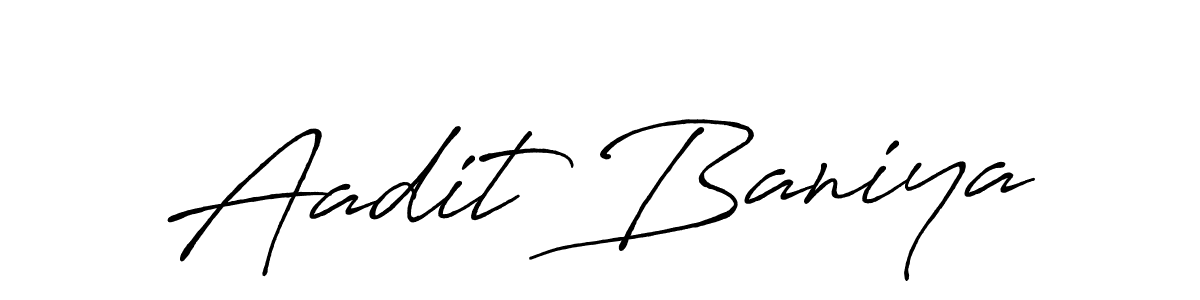 Design your own signature with our free online signature maker. With this signature software, you can create a handwritten (Antro_Vectra_Bolder) signature for name Aadit Baniya. Aadit Baniya signature style 7 images and pictures png