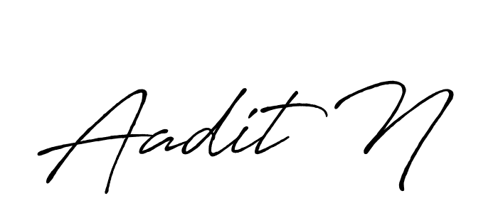 Aadit N stylish signature style. Best Handwritten Sign (Antro_Vectra_Bolder) for my name. Handwritten Signature Collection Ideas for my name Aadit N. Aadit N signature style 7 images and pictures png