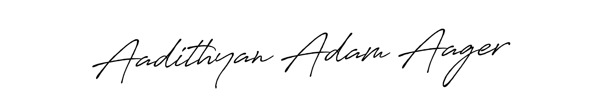 Use a signature maker to create a handwritten signature online. With this signature software, you can design (Antro_Vectra_Bolder) your own signature for name Aadithyan Adam Aager. Aadithyan Adam Aager signature style 7 images and pictures png