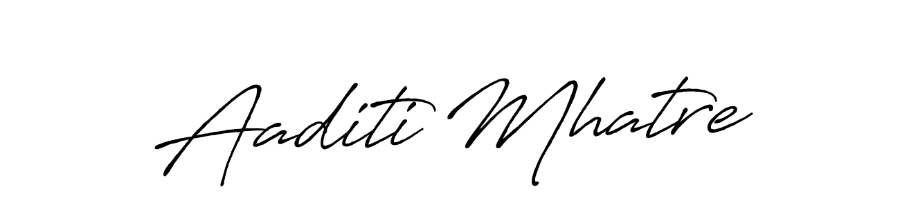Design your own signature with our free online signature maker. With this signature software, you can create a handwritten (Antro_Vectra_Bolder) signature for name Aaditi Mhatre. Aaditi Mhatre signature style 7 images and pictures png
