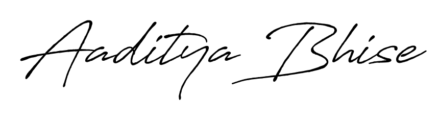 Give your name Aaditya Bhise an exquisite flair with the Antro_Vectra_Bolder script font. Ideal for contracts, resumes, and formal letterheads. Aaditya Bhise signature style 7 images and pictures png