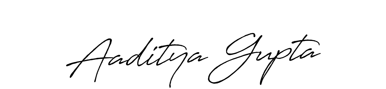 Create a beautiful signature design for name Aaditya Gupta. With this signature (Antro_Vectra_Bolder) fonts, you can make a handwritten signature for free. Aaditya Gupta signature style 7 images and pictures png