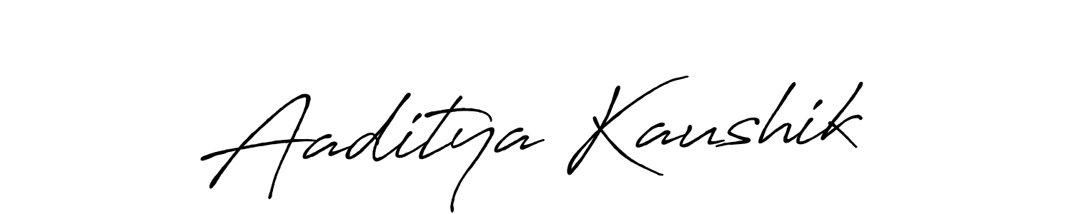 Design your own signature with our free online signature maker. With this signature software, you can create a handwritten (Antro_Vectra_Bolder) signature for name Aaditya Kaushik. Aaditya Kaushik signature style 7 images and pictures png