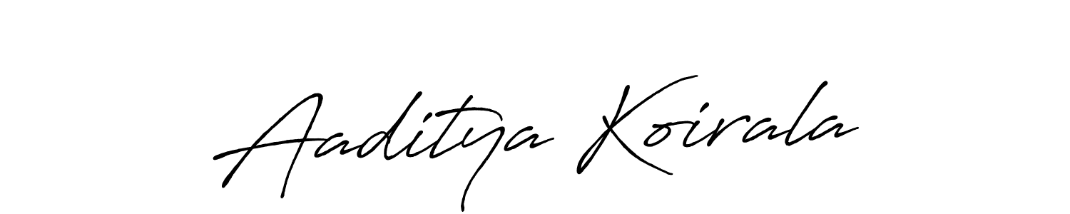 The best way (Antro_Vectra_Bolder) to make a short signature is to pick only two or three words in your name. The name Aaditya Koirala include a total of six letters. For converting this name. Aaditya Koirala signature style 7 images and pictures png