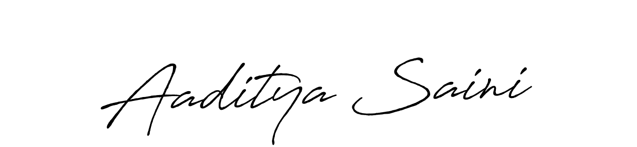 Aaditya Saini stylish signature style. Best Handwritten Sign (Antro_Vectra_Bolder) for my name. Handwritten Signature Collection Ideas for my name Aaditya Saini. Aaditya Saini signature style 7 images and pictures png