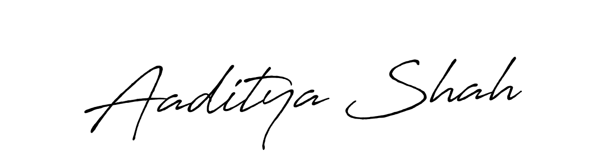 Create a beautiful signature design for name Aaditya Shah. With this signature (Antro_Vectra_Bolder) fonts, you can make a handwritten signature for free. Aaditya Shah signature style 7 images and pictures png