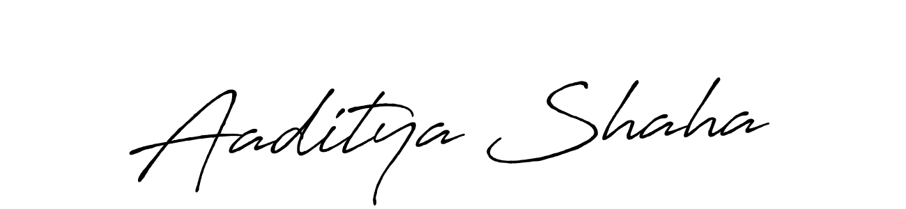 Create a beautiful signature design for name Aaditya Shaha. With this signature (Antro_Vectra_Bolder) fonts, you can make a handwritten signature for free. Aaditya Shaha signature style 7 images and pictures png