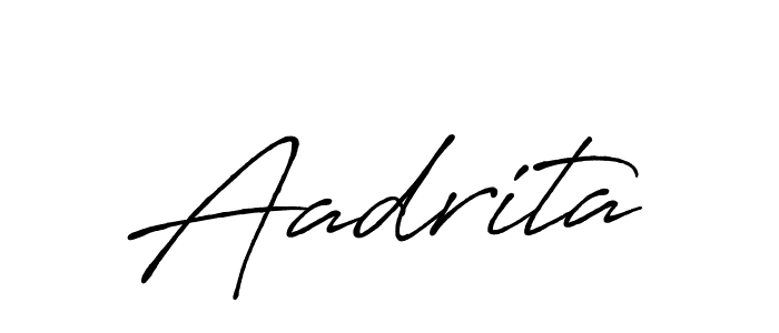 Make a beautiful signature design for name Aadrita. With this signature (Antro_Vectra_Bolder) style, you can create a handwritten signature for free. Aadrita signature style 7 images and pictures png