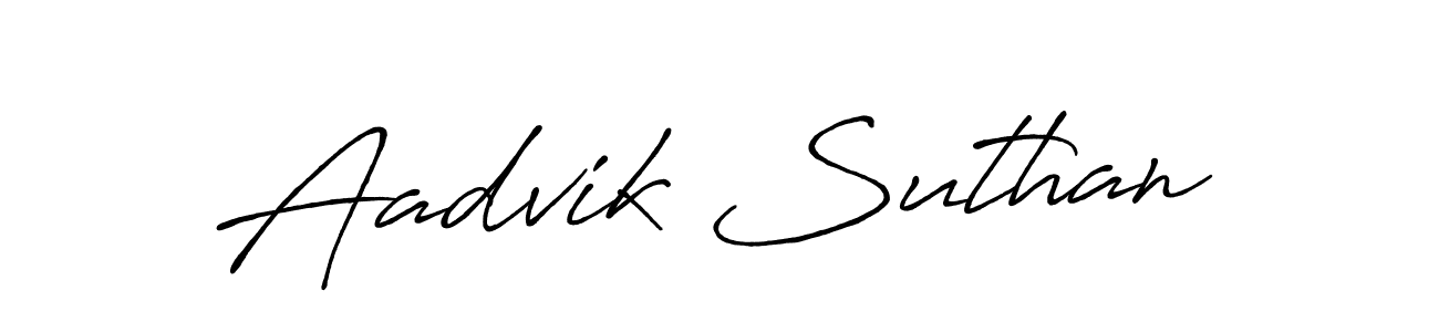 Also we have Aadvik Suthan name is the best signature style. Create professional handwritten signature collection using Antro_Vectra_Bolder autograph style. Aadvik Suthan signature style 7 images and pictures png