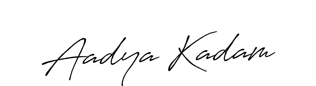 How to make Aadya Kadam signature? Antro_Vectra_Bolder is a professional autograph style. Create handwritten signature for Aadya Kadam name. Aadya Kadam signature style 7 images and pictures png