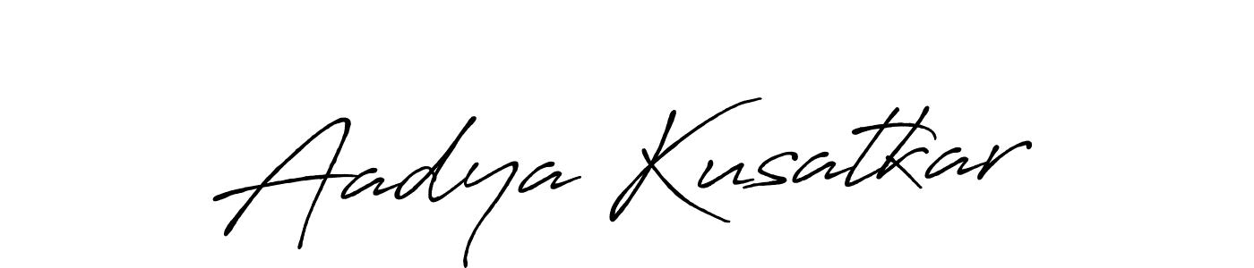 Make a beautiful signature design for name Aadya Kusatkar. With this signature (Antro_Vectra_Bolder) style, you can create a handwritten signature for free. Aadya Kusatkar signature style 7 images and pictures png