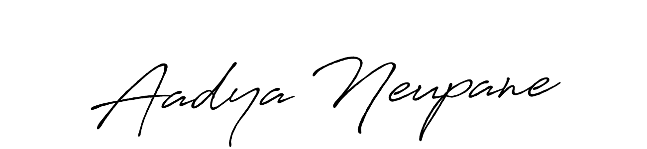 How to make Aadya Neupane name signature. Use Antro_Vectra_Bolder style for creating short signs online. This is the latest handwritten sign. Aadya Neupane signature style 7 images and pictures png