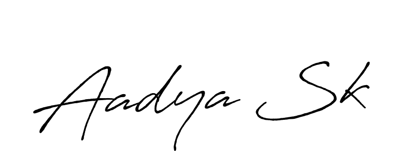 Create a beautiful signature design for name Aadya Sk. With this signature (Antro_Vectra_Bolder) fonts, you can make a handwritten signature for free. Aadya Sk signature style 7 images and pictures png