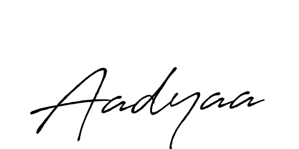 How to make Aadyaa signature? Antro_Vectra_Bolder is a professional autograph style. Create handwritten signature for Aadyaa name. Aadyaa signature style 7 images and pictures png
