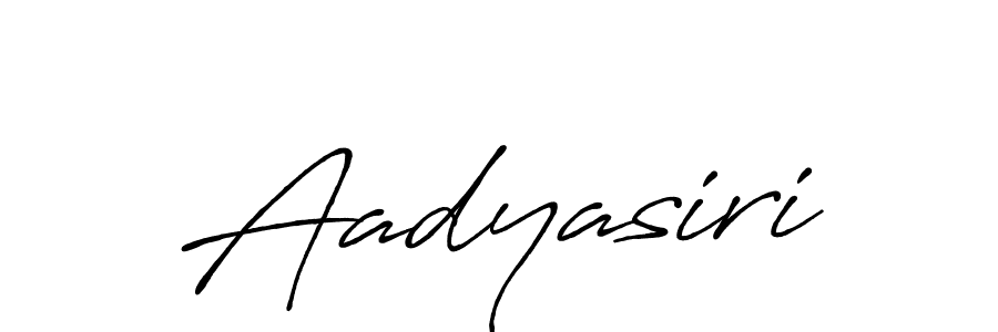 Make a beautiful signature design for name Aadyasiri. With this signature (Antro_Vectra_Bolder) style, you can create a handwritten signature for free. Aadyasiri signature style 7 images and pictures png