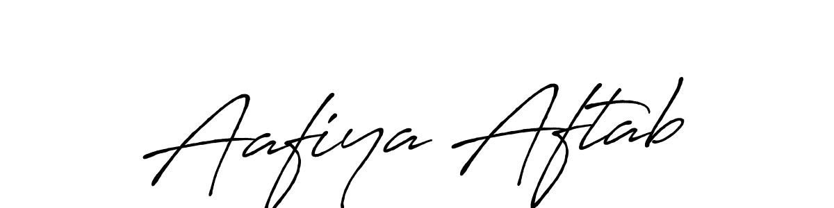 Make a beautiful signature design for name Aafiya Aftab. With this signature (Antro_Vectra_Bolder) style, you can create a handwritten signature for free. Aafiya Aftab signature style 7 images and pictures png