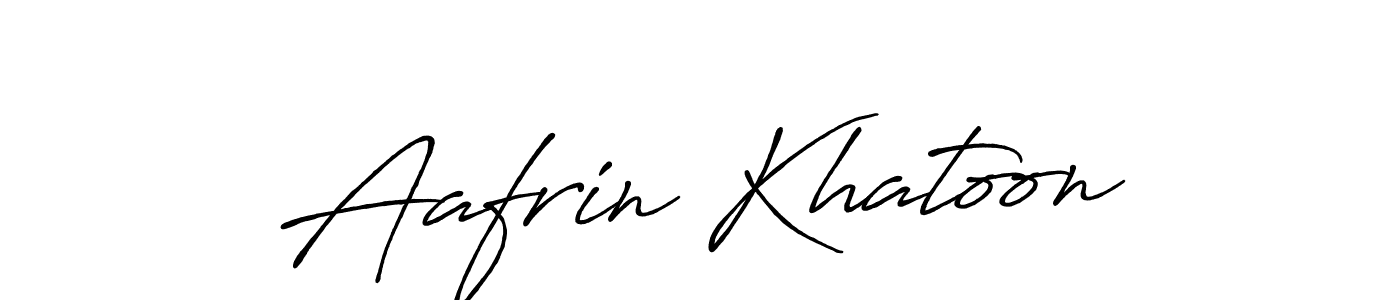How to make Aafrin Khatoon name signature. Use Antro_Vectra_Bolder style for creating short signs online. This is the latest handwritten sign. Aafrin Khatoon signature style 7 images and pictures png