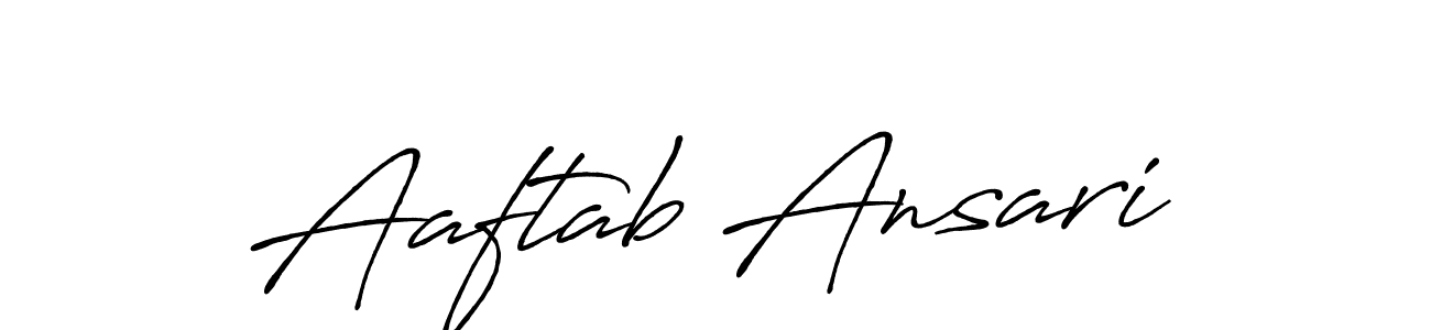 Make a beautiful signature design for name Aaftab Ansari. Use this online signature maker to create a handwritten signature for free. Aaftab Ansari signature style 7 images and pictures png