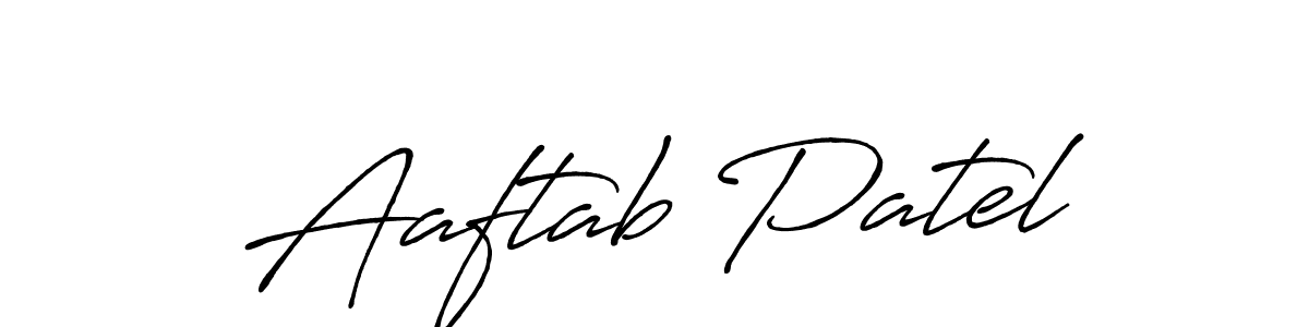 Also You can easily find your signature by using the search form. We will create Aaftab Patel name handwritten signature images for you free of cost using Antro_Vectra_Bolder sign style. Aaftab Patel signature style 7 images and pictures png