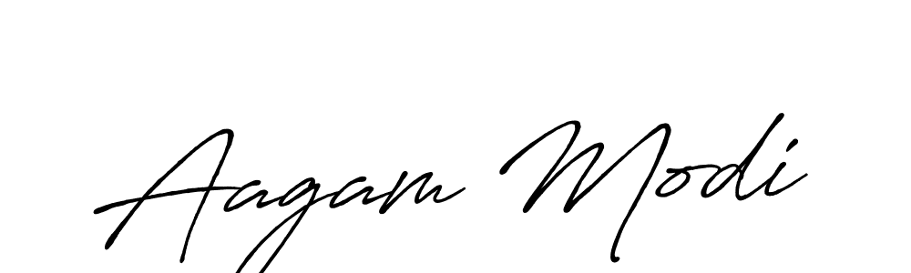 Use a signature maker to create a handwritten signature online. With this signature software, you can design (Antro_Vectra_Bolder) your own signature for name Aagam Modi. Aagam Modi signature style 7 images and pictures png