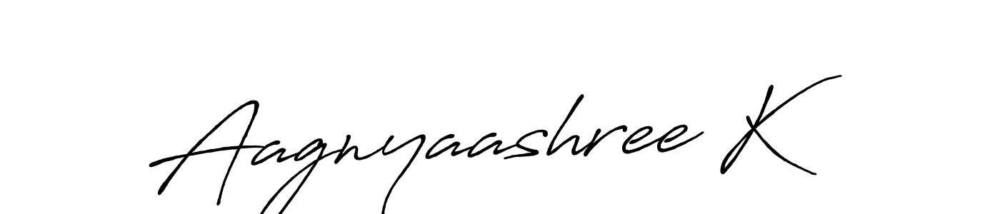 Make a beautiful signature design for name Aagnyaashree K. Use this online signature maker to create a handwritten signature for free. Aagnyaashree K signature style 7 images and pictures png