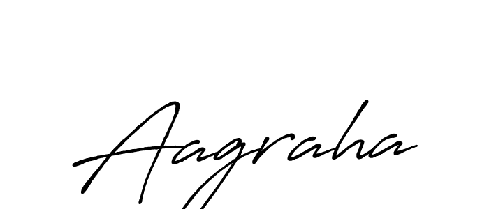 Create a beautiful signature design for name Aagraha. With this signature (Antro_Vectra_Bolder) fonts, you can make a handwritten signature for free. Aagraha signature style 7 images and pictures png