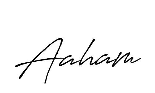Aaham stylish signature style. Best Handwritten Sign (Antro_Vectra_Bolder) for my name. Handwritten Signature Collection Ideas for my name Aaham. Aaham signature style 7 images and pictures png